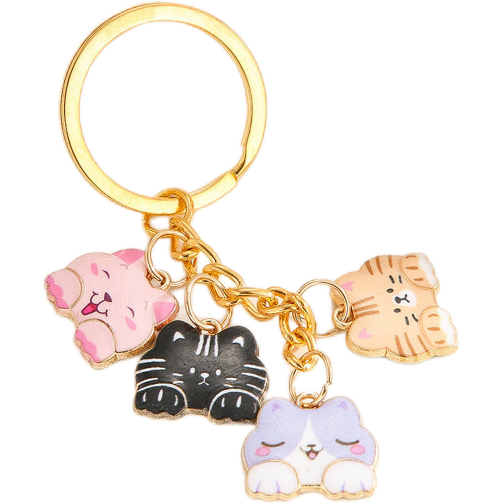 Wholesale Cute Cat Metal Keychains